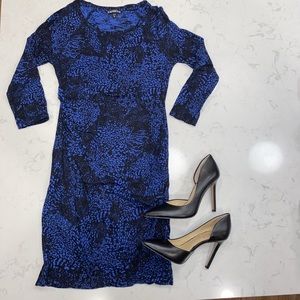 Express blue black dress